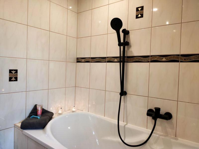 Ferienhaus Blaue Blume Mit 11 Kw Ladestation, Kamin, Terrasse, Eingezaeuntem Garten, Sauna, Wlan, Netflix, 2 Hunde Willkommen! Güntersberge Zewnętrze zdjęcie